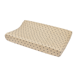 Changing pad cover jersey print Sweet Heart Soft Sand/Black