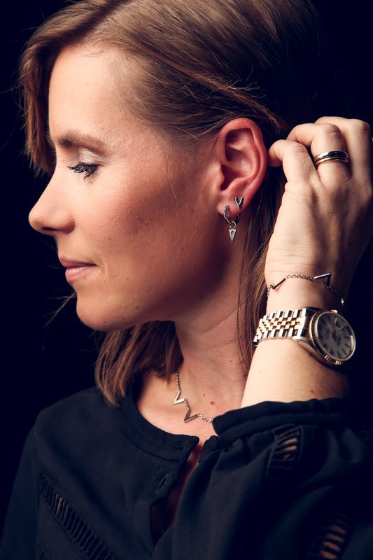 Queen V Oorbellen Zilver