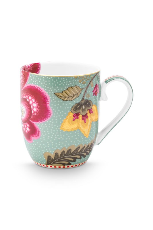 Set/2 Mugs Small Blooming Tales Fantasy Blue