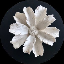 Caja de madera y flor de porcelana 20 cm - PALMI XL