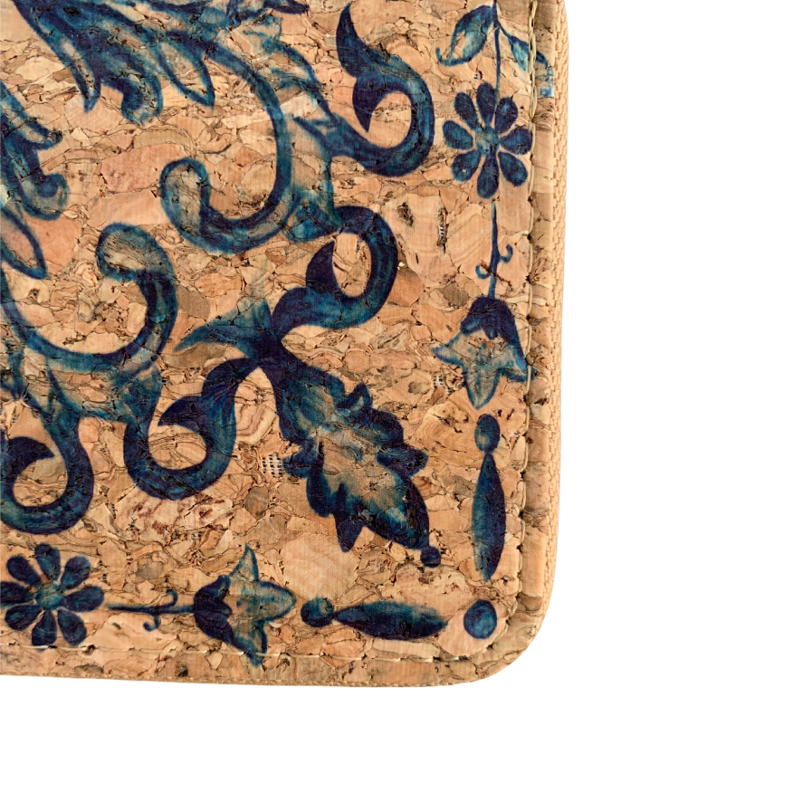 green-goose Portefeuille Femme Cork - Bleu Delft