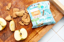 BAG OF ORGANIC FRUIT CHIPS FOR CHILDREN - APPLES & CINNAMON - NO ADDED SUGAR - VEGAN - FROM 3 YEARS - 15G