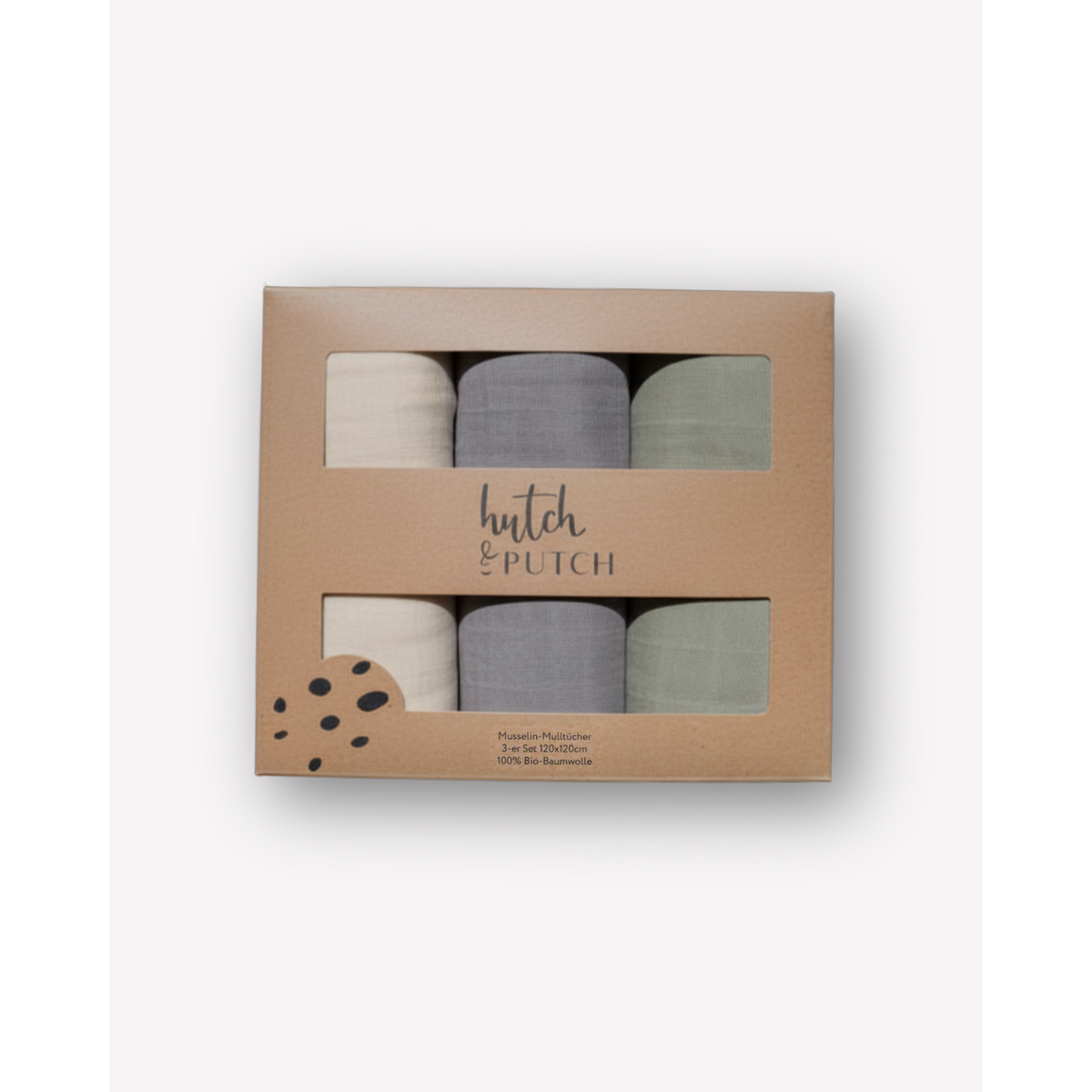 Organic cotton muslin cloth 120x120cm • plain muslin cloths • set of 3
