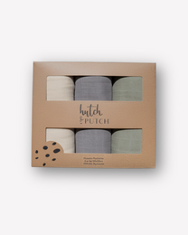 Organic cotton muslin cloth 120x120cm • plain muslin cloths • set of 3