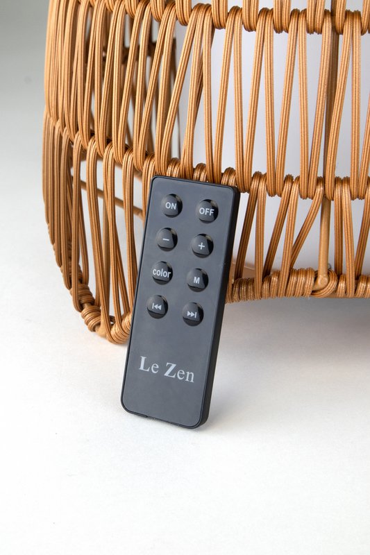 Le Zen Enzy Brown - vinkøler med højttaler og LED-lys