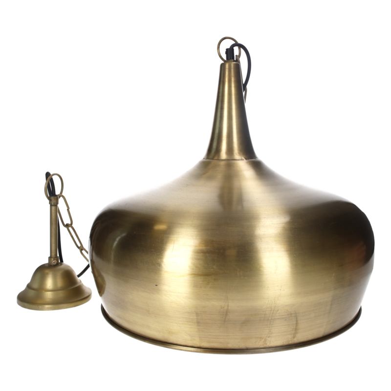 Guld hængelampe d 45 h 43 cm i guldmetal