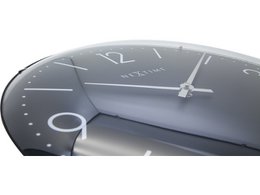 Wanduhr NeXtime Basic Dome 35 cm schwarz