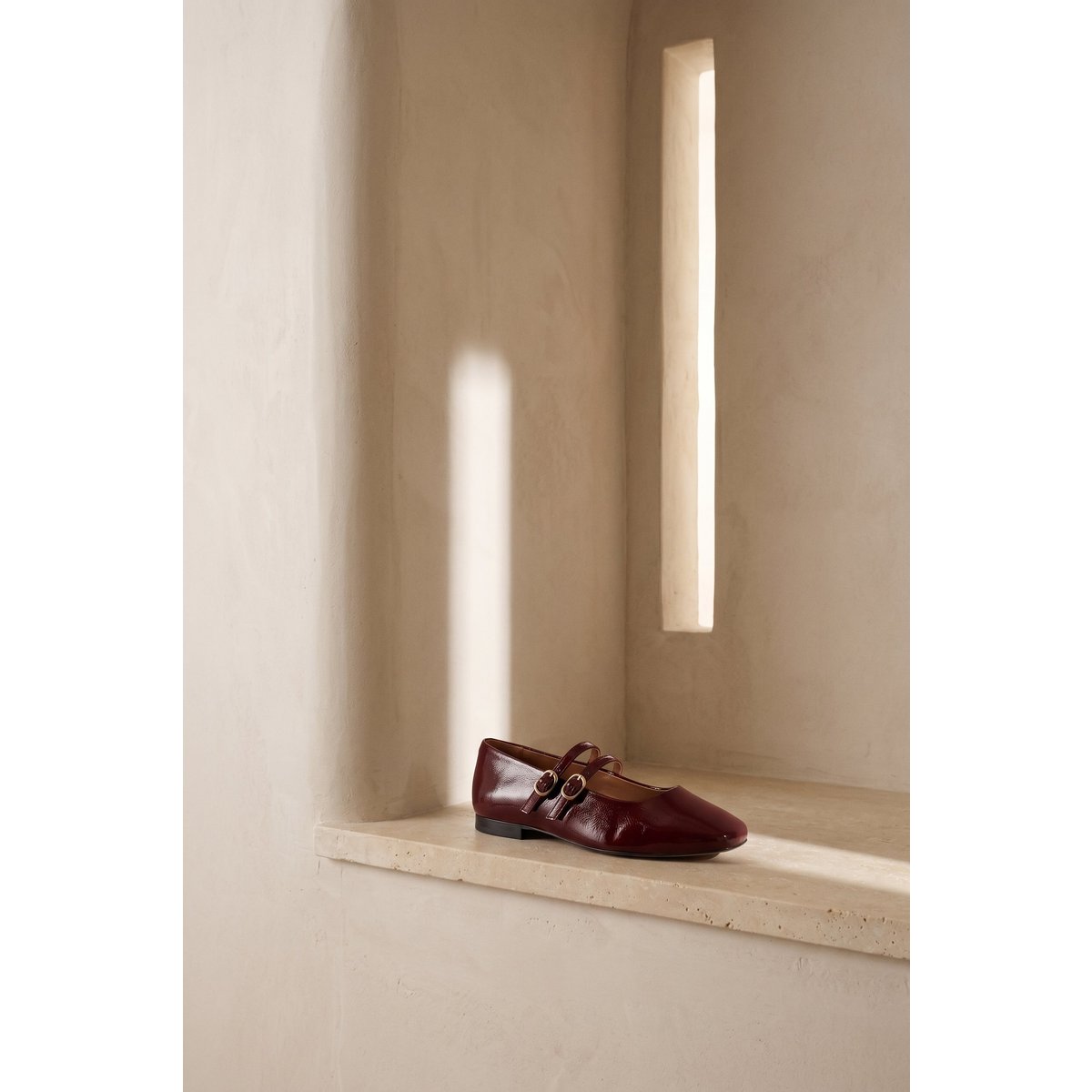 CANDY RED CHERRY – Mary-Jane-Ballerinas mit Doppelriemen