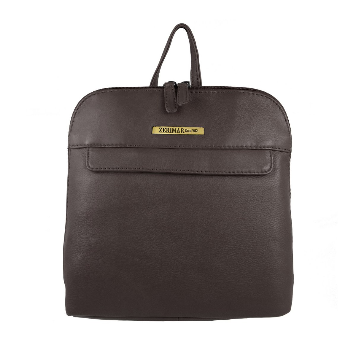 Lässiger Damenrucksack aus Naturleder, 25 x 24 x 6 cm