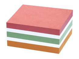 Infonotities 75x75mm assorti gerecyclede doos 2x400 vel