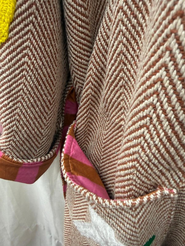 TOUT - Cappotto con uccelli in tweed