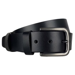 Men's or Women's Belt Black Italian Leather - 4 cm Wide Casual Leather Women's Belt Or Men's Belt