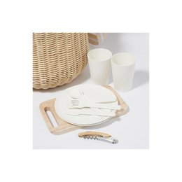 Sunnylife Le Weekend Natural Picnic Basket