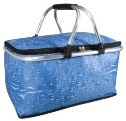 A navy blue cross-body bag with orange accents and a prominent brand name on the side. The bag appears to be made of a durable, water-resistant material and has a simple, minimalist design.