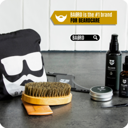 Beard Brush - Bamboo Wood - Vegan Bristle - Ergonomic Design - For Men