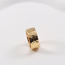 Ankareeda - Hammered Wedding Band Gold