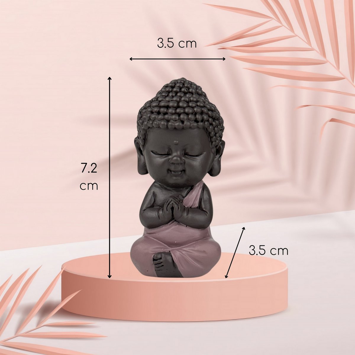 Buddha Statuette – Pink Toga – Zen and Feng Shui Decoration – Spiritual and Relaxed Atmosphere – Decorative Gift Idea