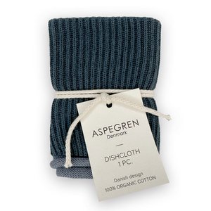Knitted Dishcloth – Ripple – Navy Blue