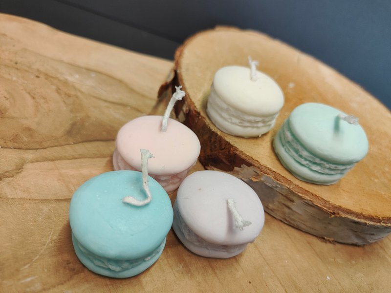 Set candele macarons - Set candele macarons da 5
