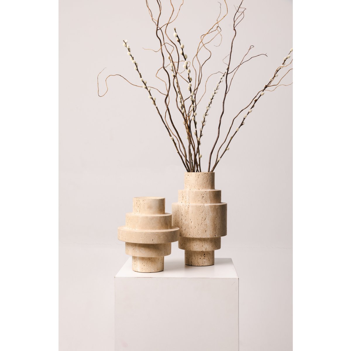 Travertine Agano Vaas L