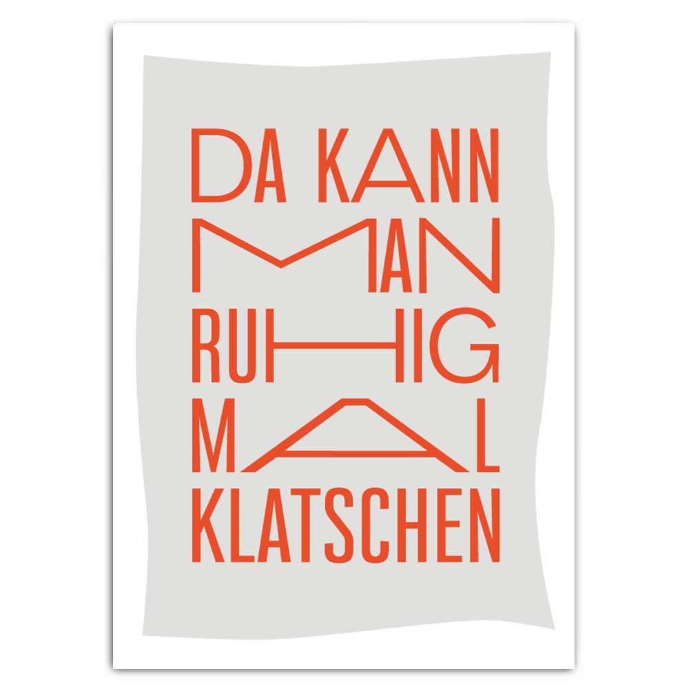 Feel free to clap - postcard with neon print