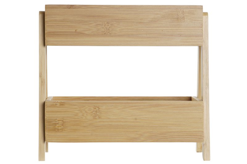 BAMBOO SHELF 27X12X25 2 FLOORS NATURAL SPICE RACK PC207675