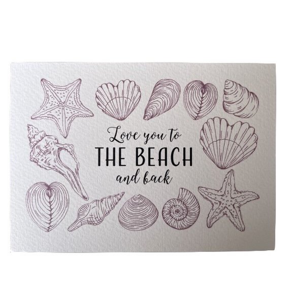 Love you to the beach and back - theelicht kaart 