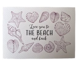 Ich liebe dich zum Strand und zurück – Teelichtkarte