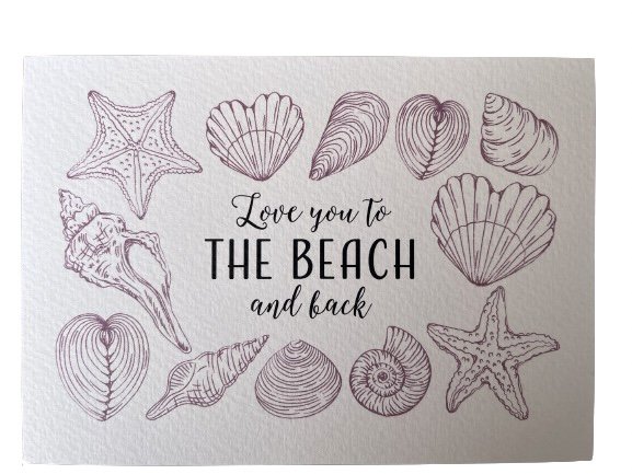 Ich liebe dich zum Strand und zurück – Teelichtkarte