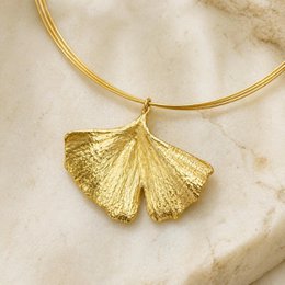 Echte Ginkgo-Biloba-Blatt-Halskette, handgefertigter Naturschmuck, Bio-Wald-Anhänger, Geschenk für Langlebigkeit und Erfolg, Sterling Silber 925