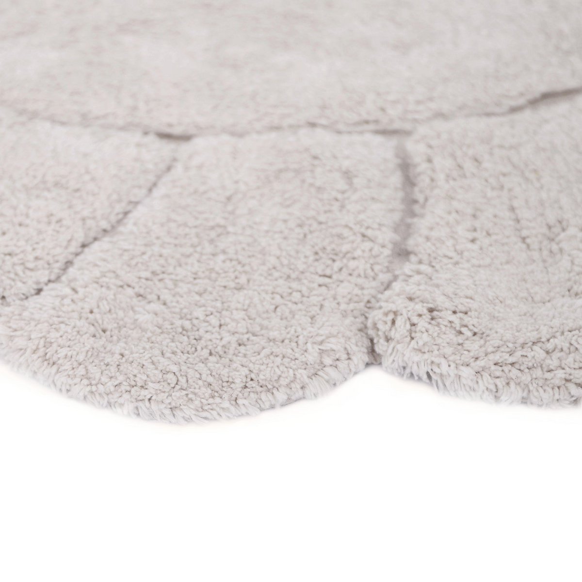 Tapis chambre enfant coton lavable rond finition "pétales" GABRIELLE