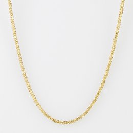 Cadena de plata de ley 925 "Disco" de 1,1 mm, chapada en oro