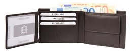 Excellanc Echtleder Geldbörse, Querformat, braun