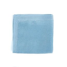 Misty blue knitted pocket square