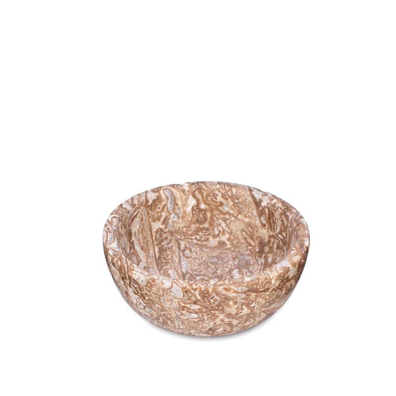 Travertin Dekoschale Mira Cappuccino