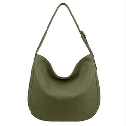 Leren Hobo-schoudertas met gespleten leren voorkant 58071