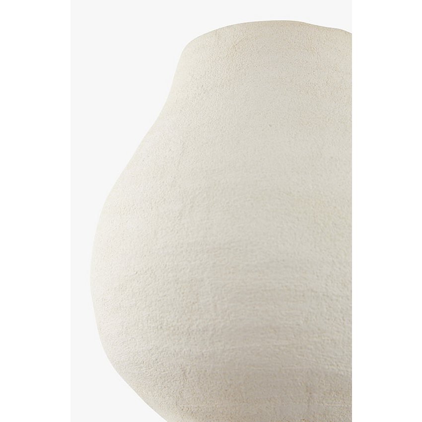 Handmade vase Cleo from Portuguese ceramics matt ecru 16 x 17 cm