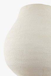 Handmade vase Cleo from Portuguese ceramics matt ecru 16 x 17 cm