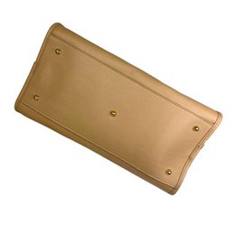 Grote Italiaanse leren draagtas voor dames met korte hengsels B2B 57897