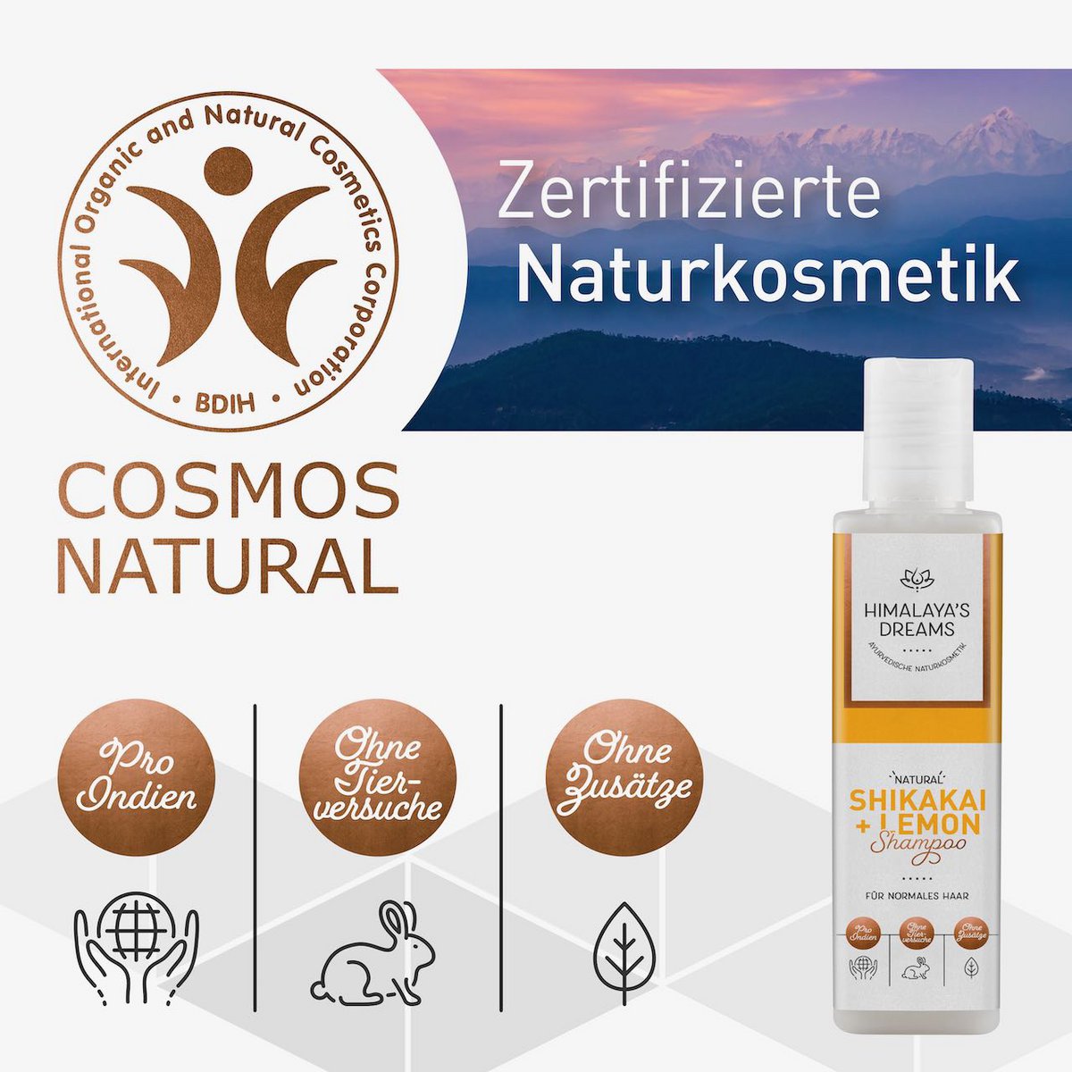Ayurveda Shampoo Shikakai&Lemon 200ml CERTIFIED NATURAL COSMETICS