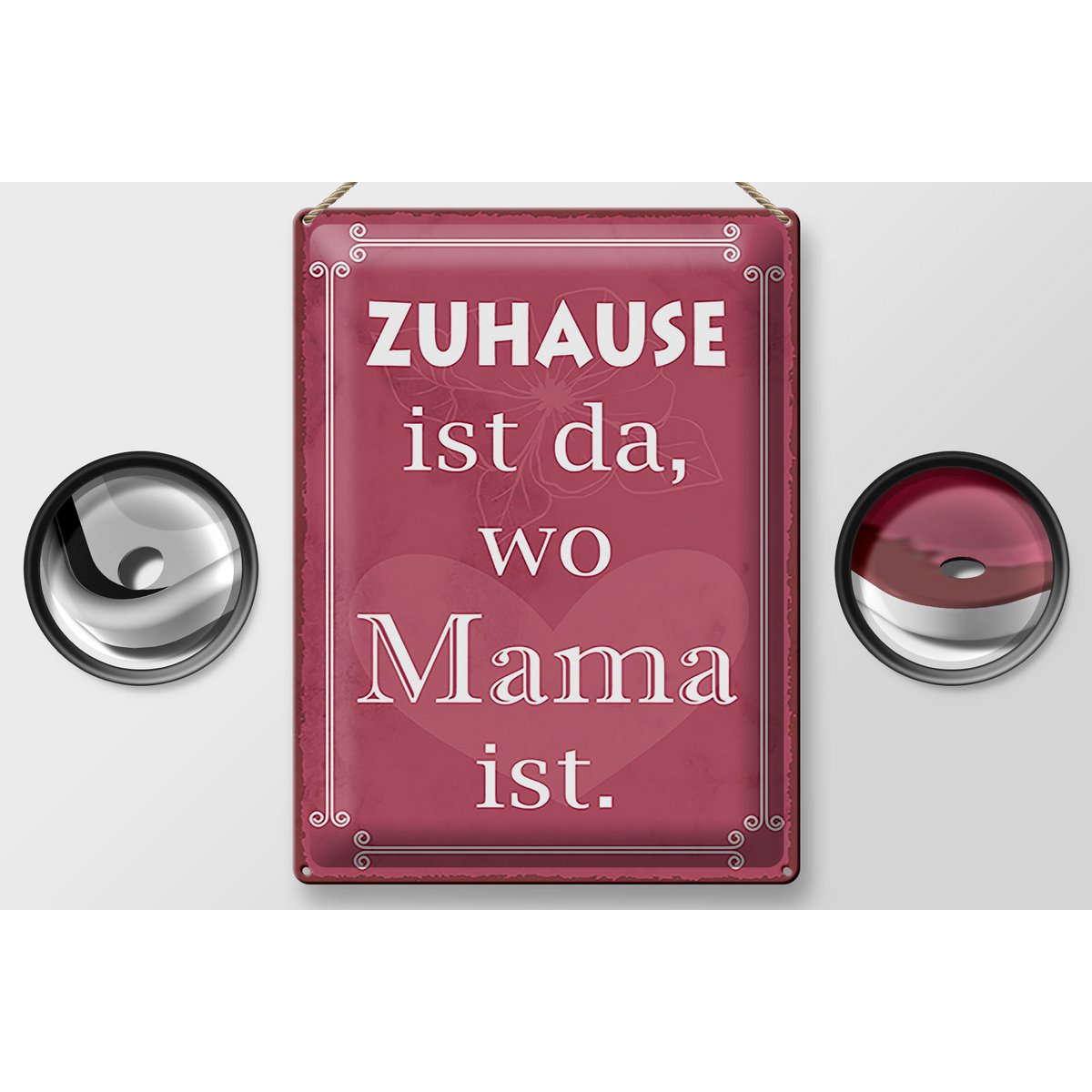 Tin sign saying 30x40cm Home is where mom is
