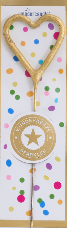 Herz Tricolor gold silber rosé Wondercandle® mini