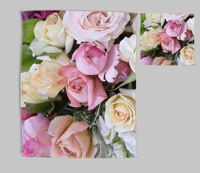 Set di strofinacci e strofinacci nel Giardino delle Rose