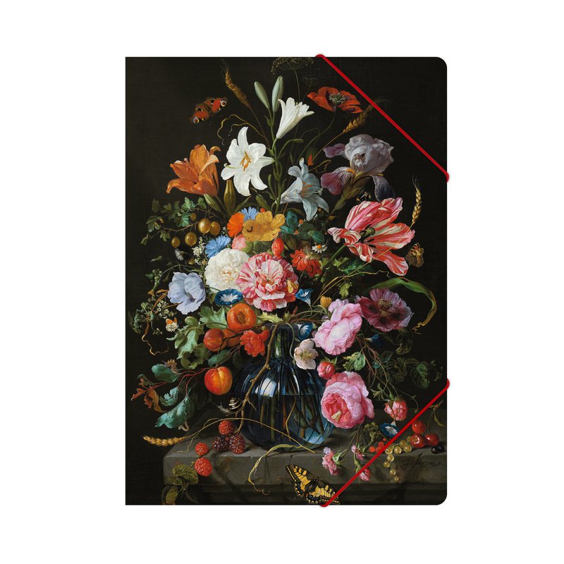 Papirmappe med elastiklukning, A4, De Heem, Flower Still Life