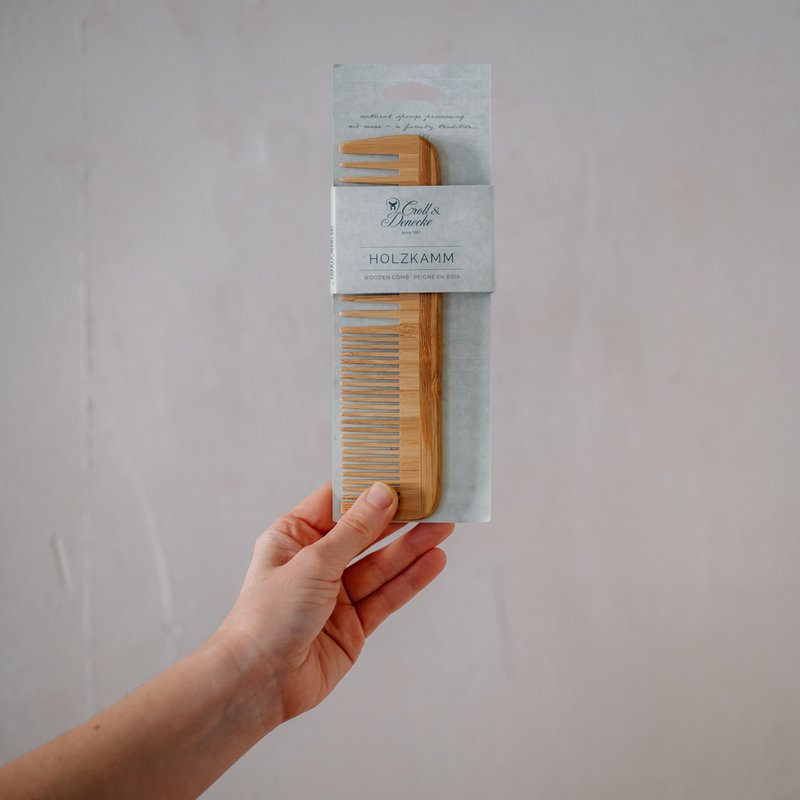 Pettine per capelli in bambù