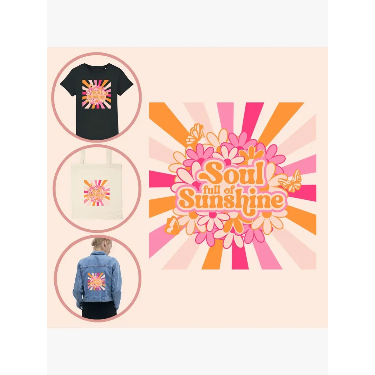 Kleidungstransfer Pink Soul