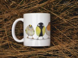 Tazza in ceramica, uccelli europei, tazze divertenti, tazze di animali