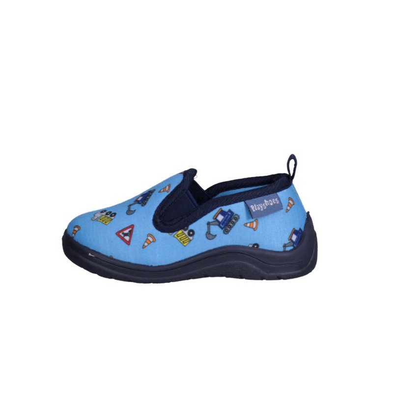 Slipper Allover Baustelle - blau