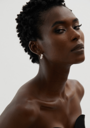 Kiril - Triple Pearl Row Gold Huggie Earrings