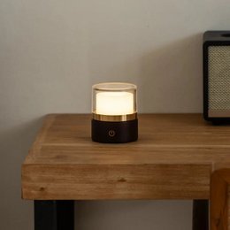 Leo Dark Brown Rechargeable Lamp